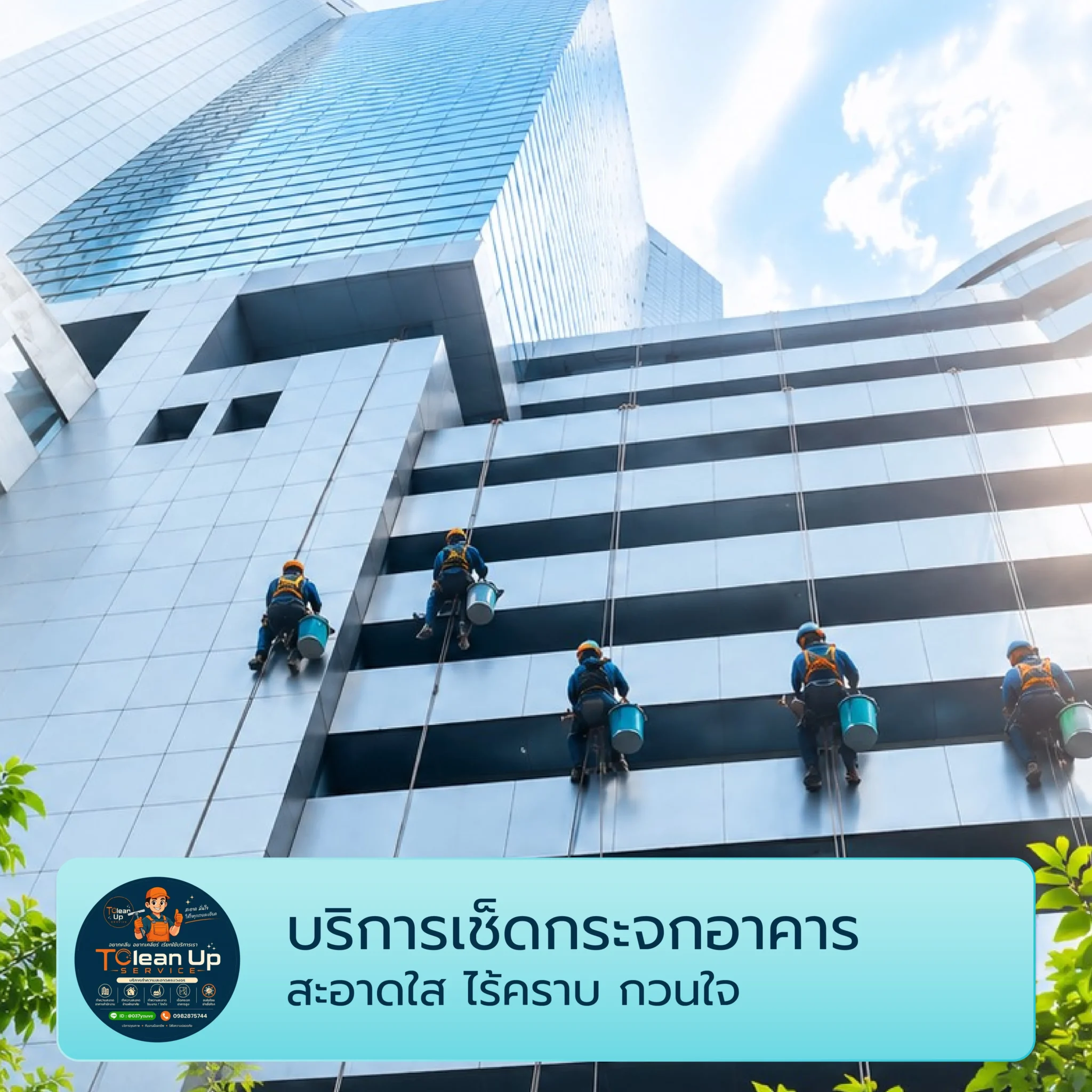 บริการเช็ดกระจกอาคาร